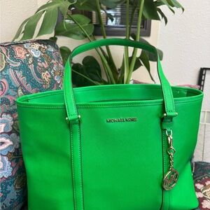 Michael Kors Vibrant Green Tote